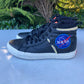 Vans Sk8-Hi MTE NASA Space Voyager Black Leather Shoes (Womens)